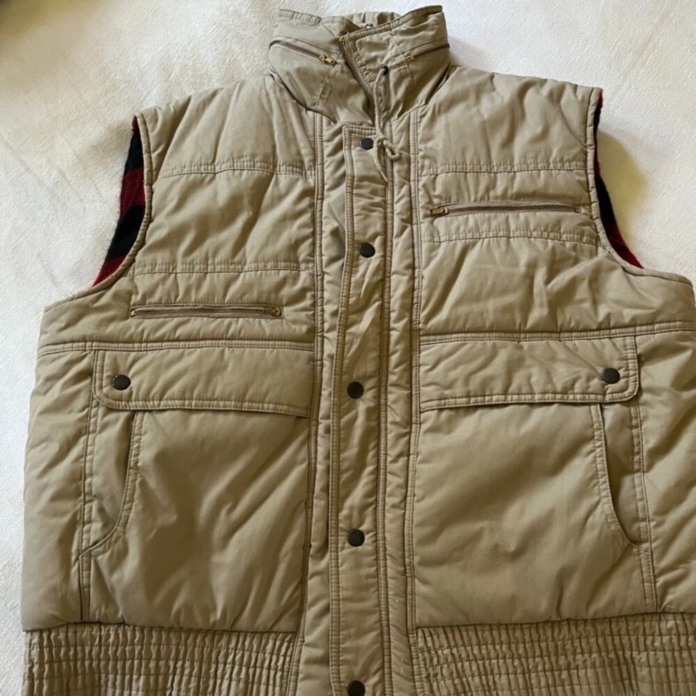 EUC Vintage Shipton Sportswear Mens Puffer Vest Flannel Lined XL